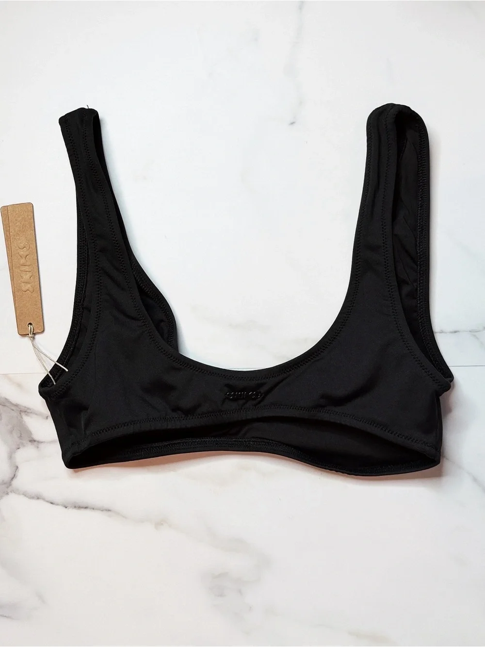 NWT Skims Signature Swim Plunge Bikini Top